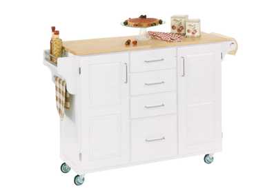 Image for Create-A-Cart Off-White Kitchen Cart