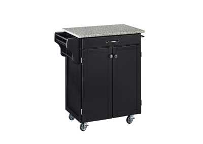 Image for Cuisine Cart Black Kitchen Cart