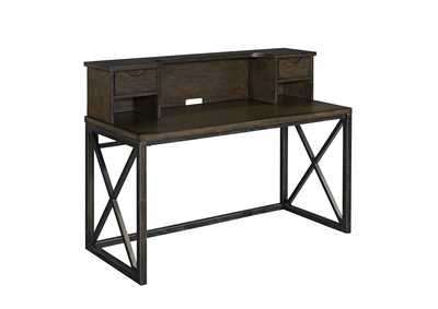 Xcel Brown Writing Desk and Hutch