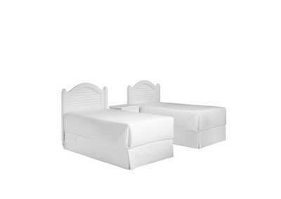 Image for Penelope Off-White Two Twin Headboards and Nightstand