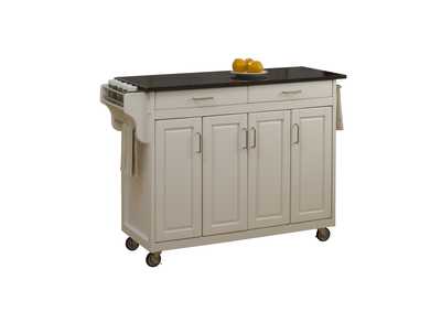 Image for Create-A-Cart Off-White Kitchen Cart