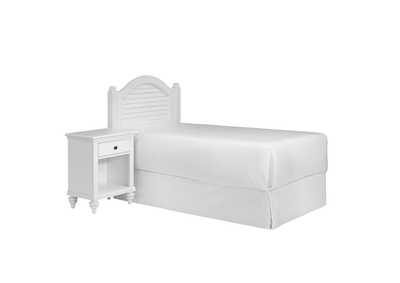 Image for Penelope Off-White Twin Headboard and Nightstand