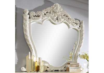 Antique White & Gold Mirror