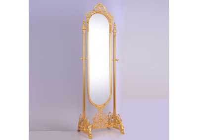 Golden Brass Floor Mirror