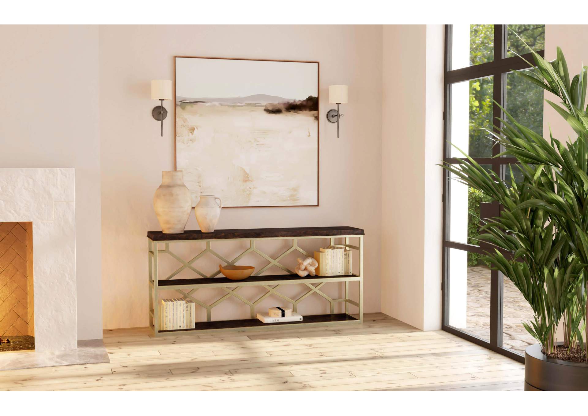 Melange Giles Console Table,Hooker Furniture