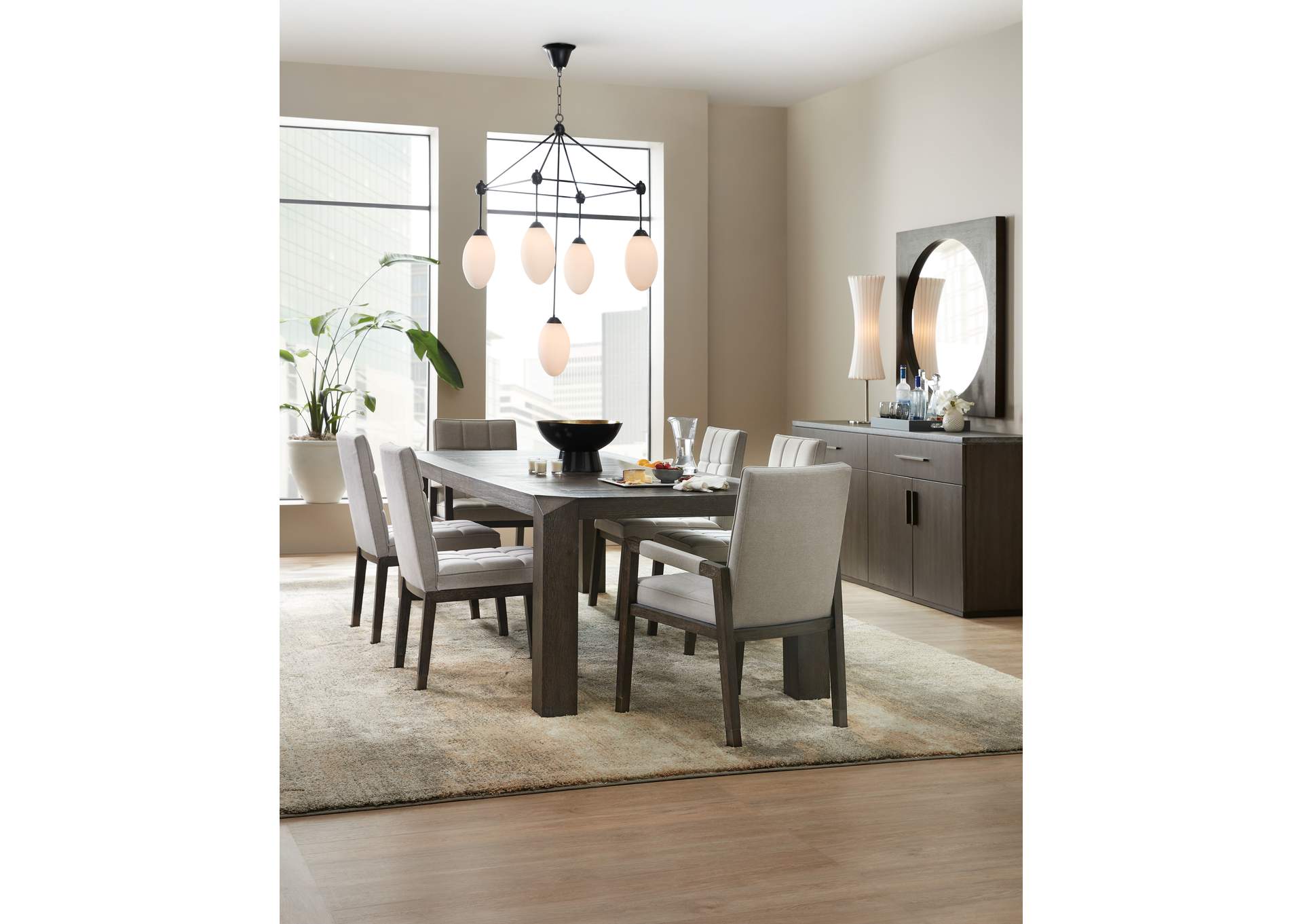 Miramar Aventura Vermeer 82in Leg Dining Table w/1-24in Leaf,Hooker Furniture