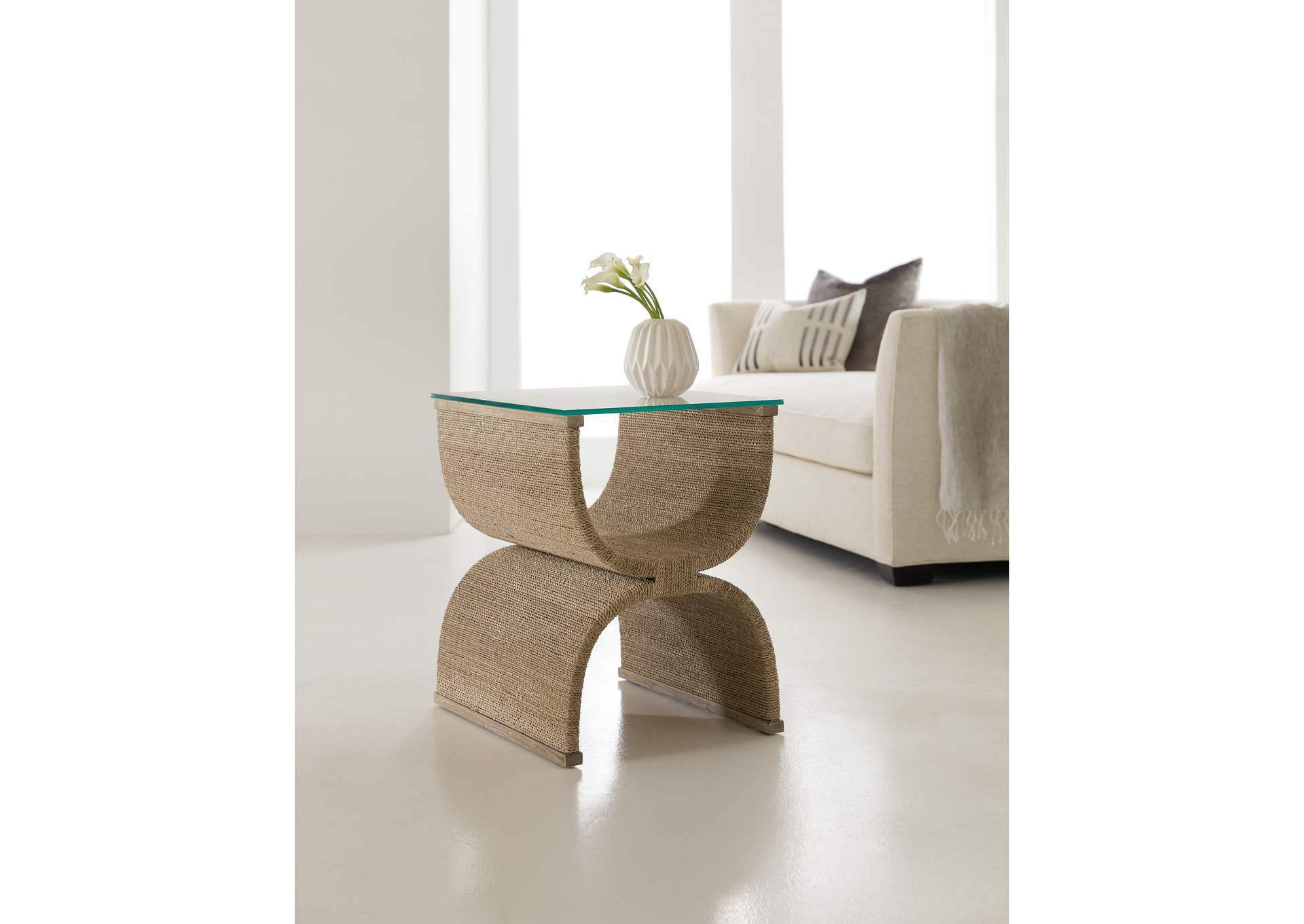 Melange Lenny Woven End Table,Hooker Furniture