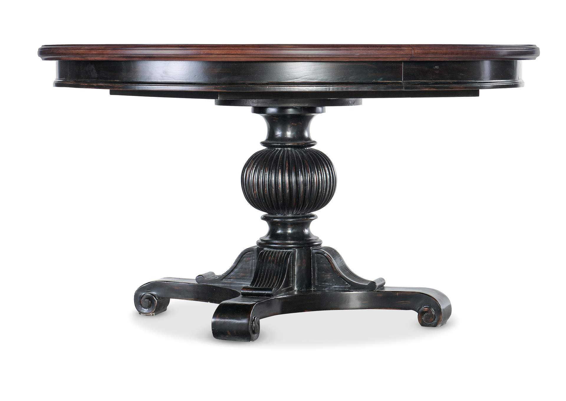 Charleston Round Pedestal Dining Table W - 1 - 20In Leaf,Hooker Furniture