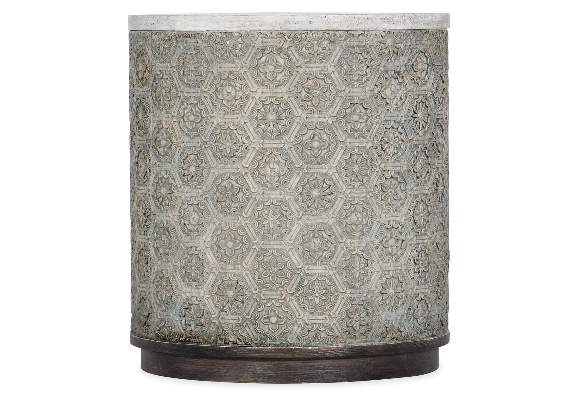 Melange Greystone Round End Table,Hooker Furniture