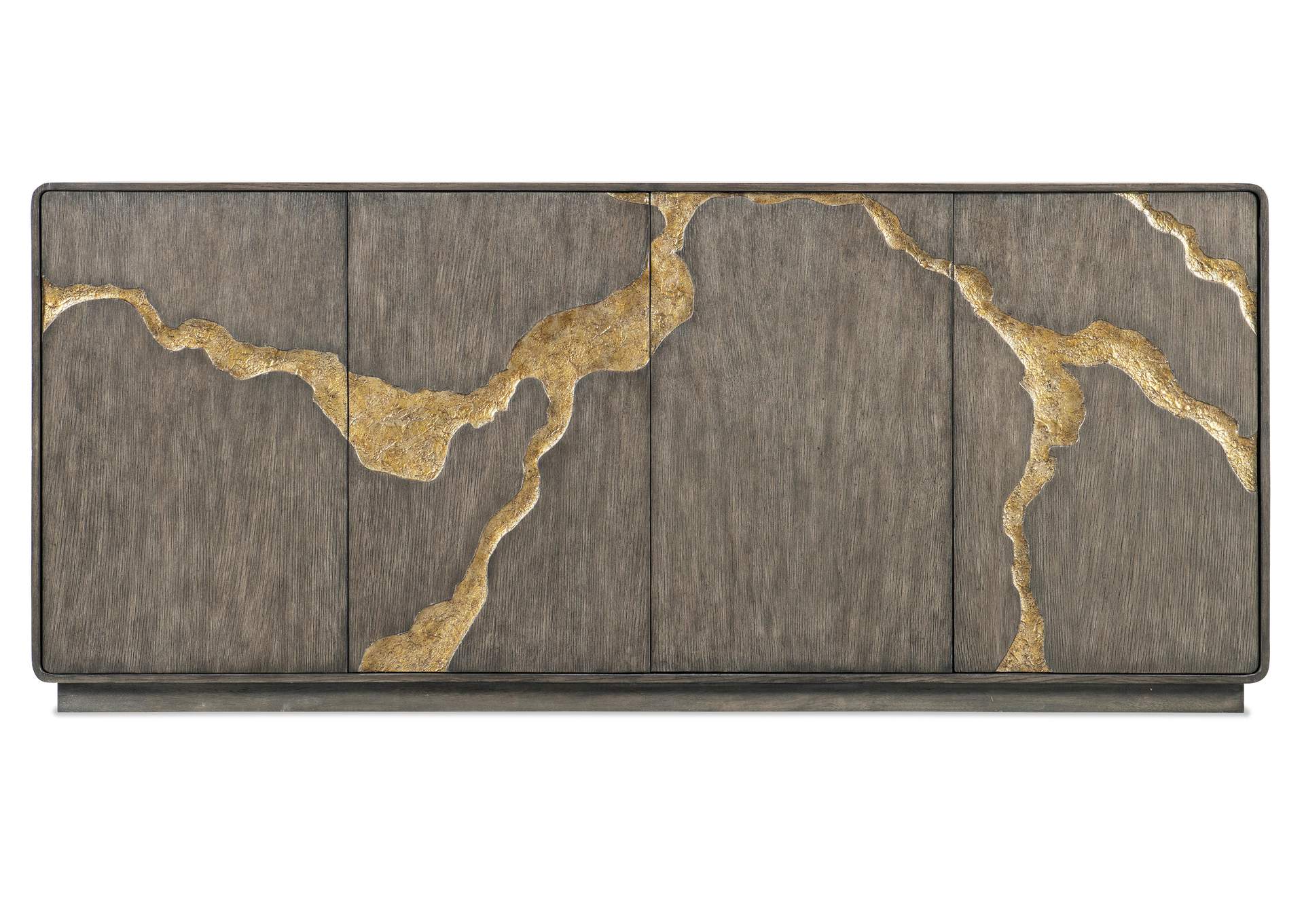 Melange Fissured Entertainment Credenza,Hooker Furniture