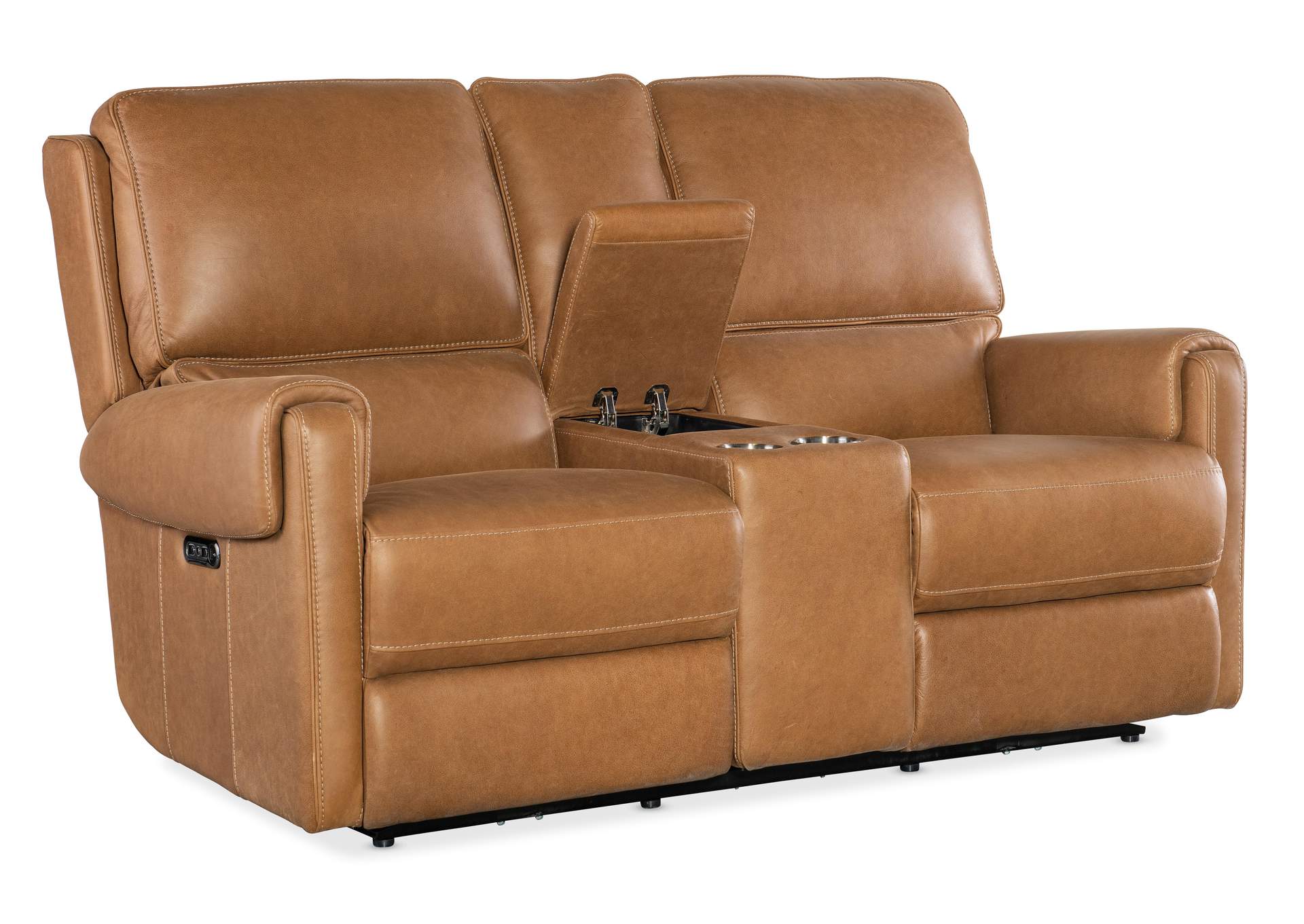 Somers Power Console Loveseat W - Power Headrest,Hooker Furniture