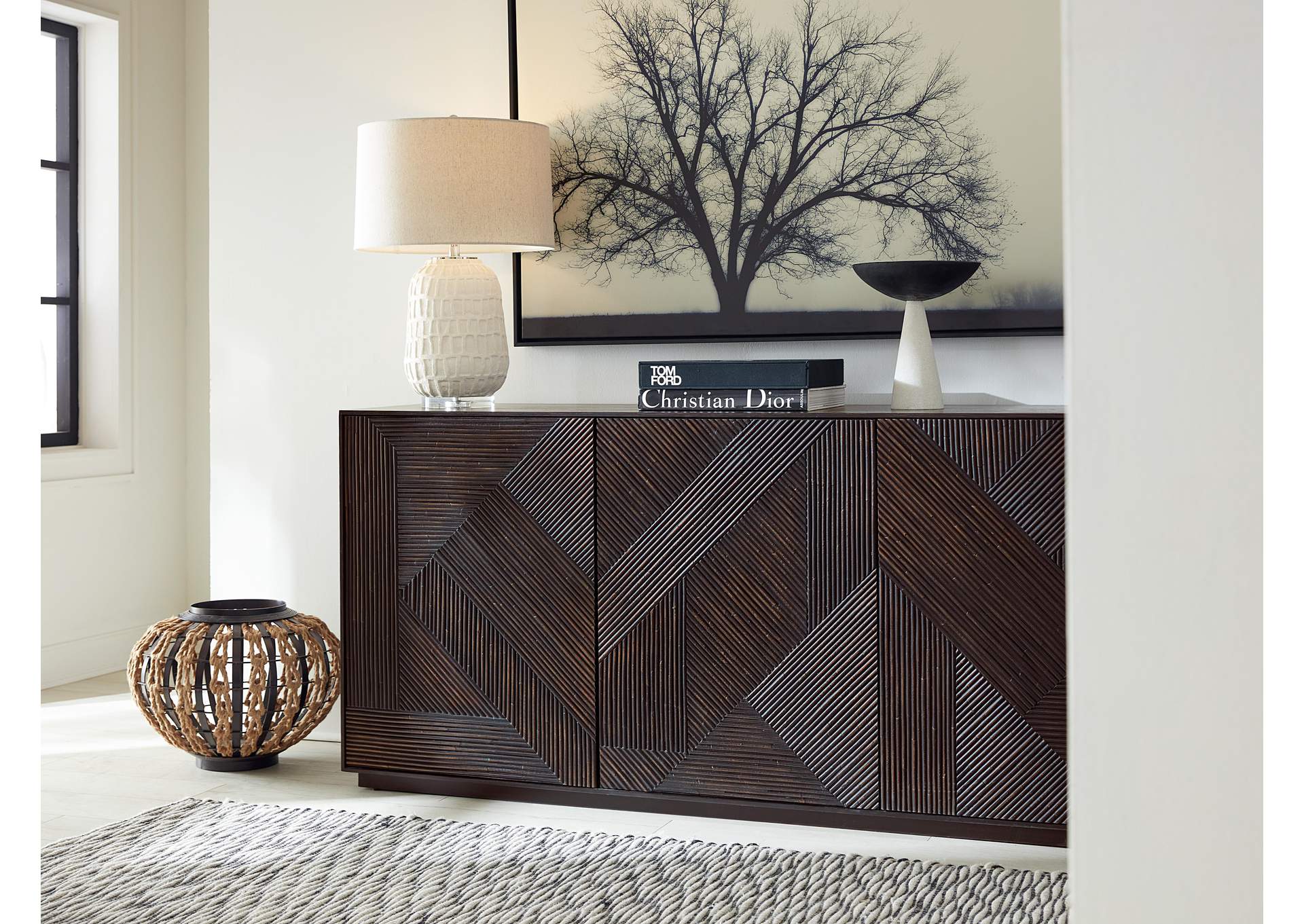 Retreat Entertainment Credenza,Hooker Furniture