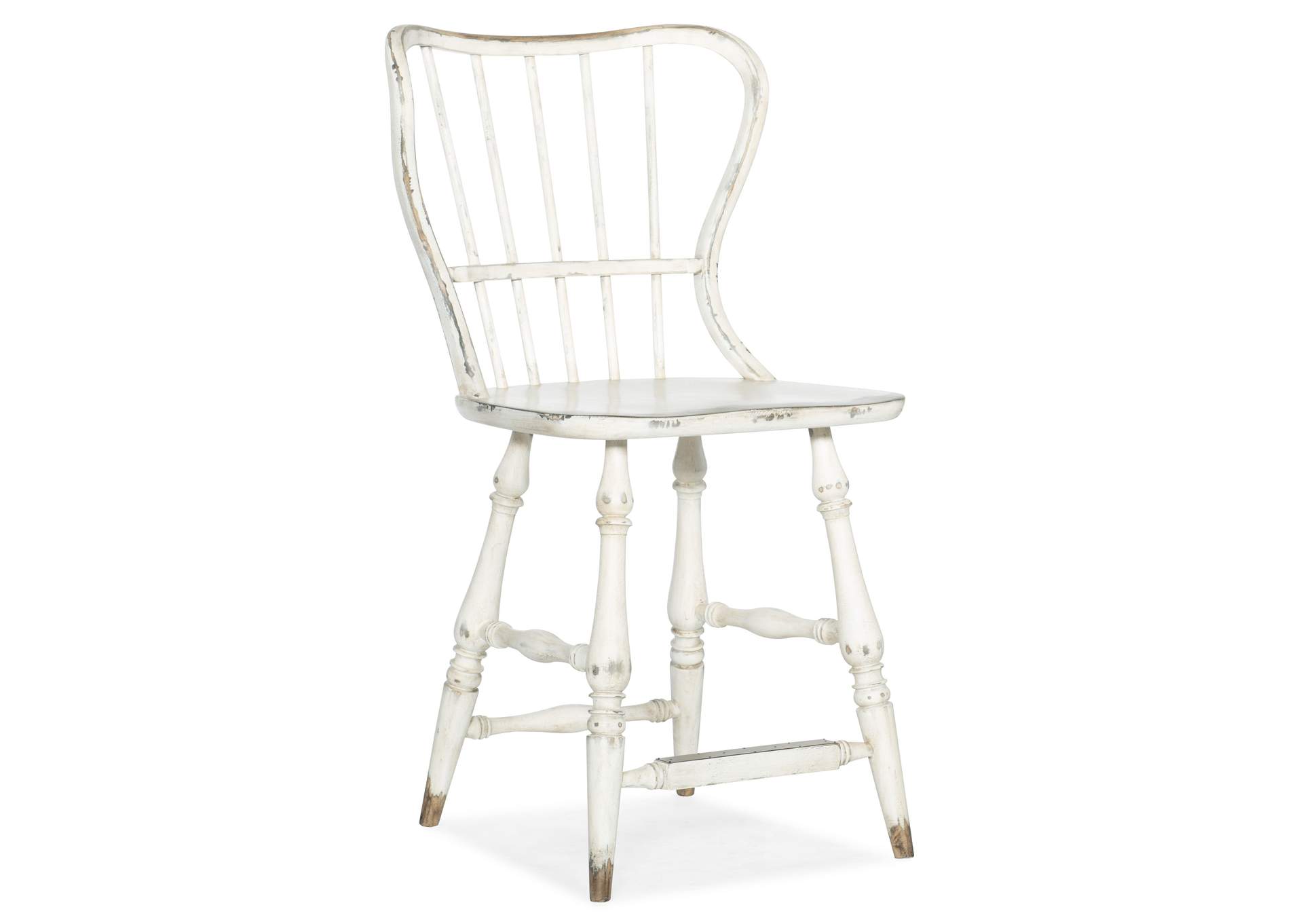 Ciao Bella Spindle Back Counter Stool - White