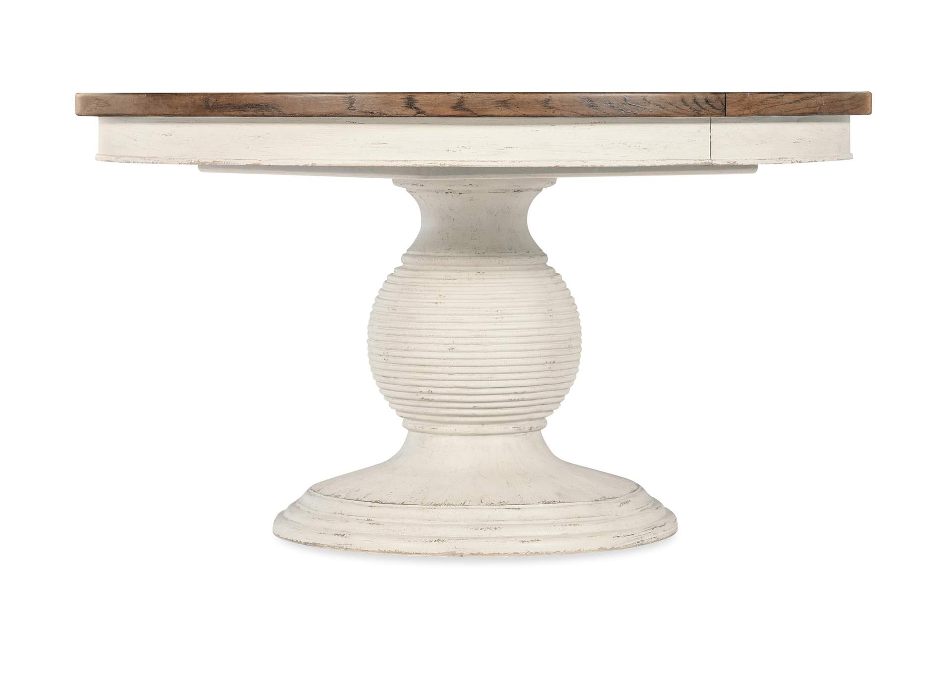 Americana Round Pedestal Dining Table W - 1 - 22In Leaf,Hooker Furniture