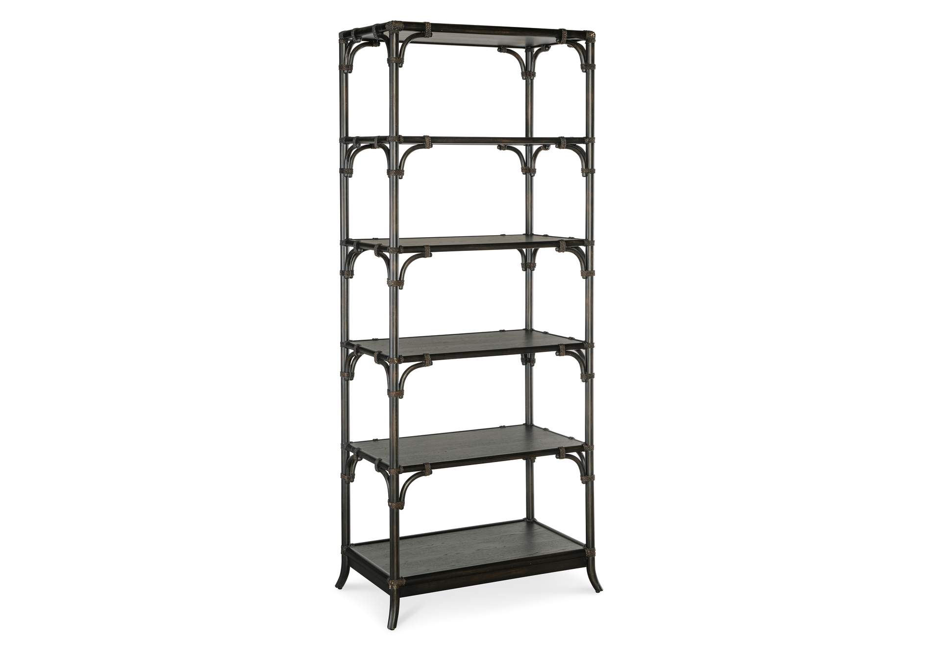 Retreat Pole Rattan Bookcase,Hooker Furniture