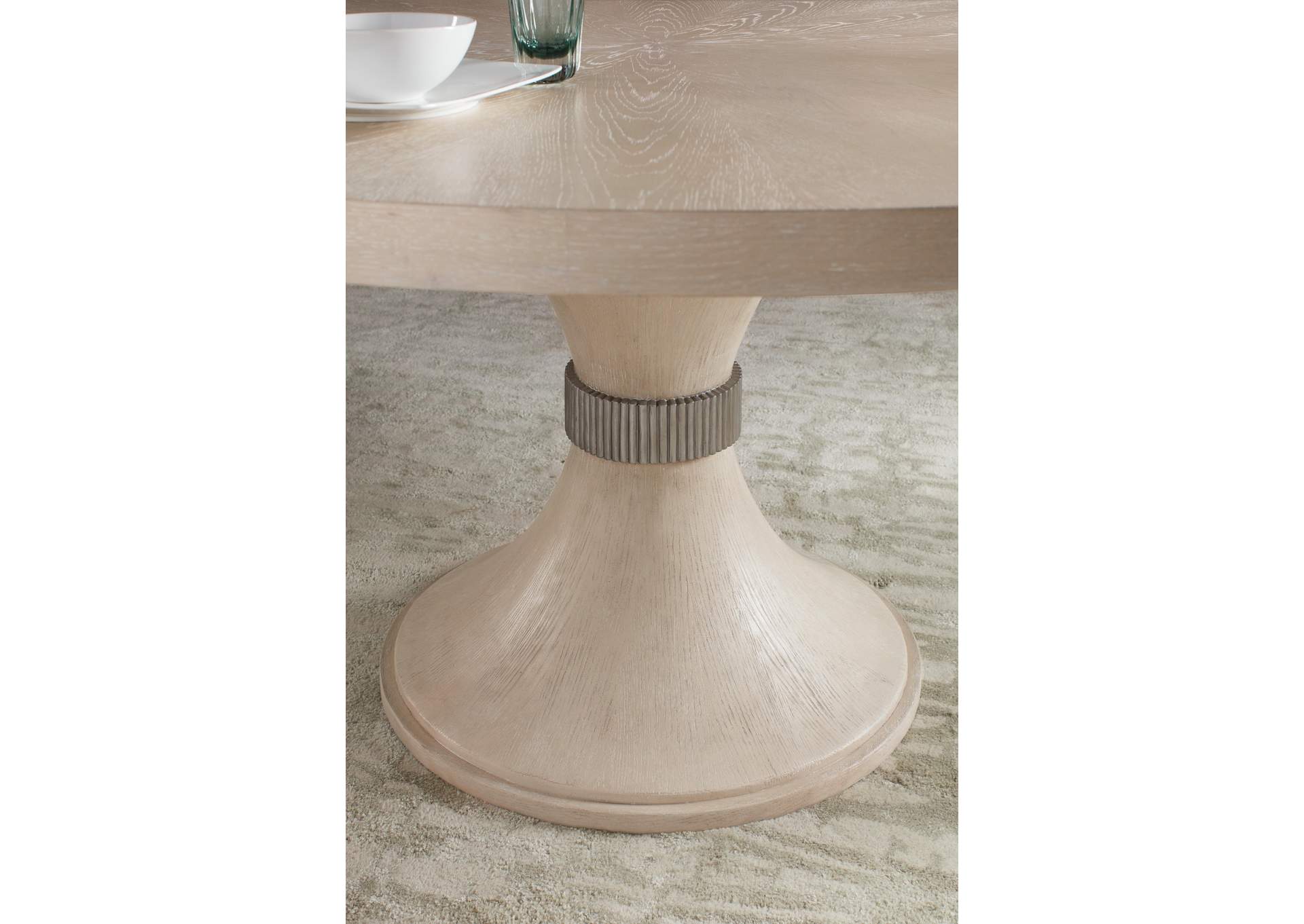 Nouveau Chic Round Pedestal Dining Table,Hooker Furniture