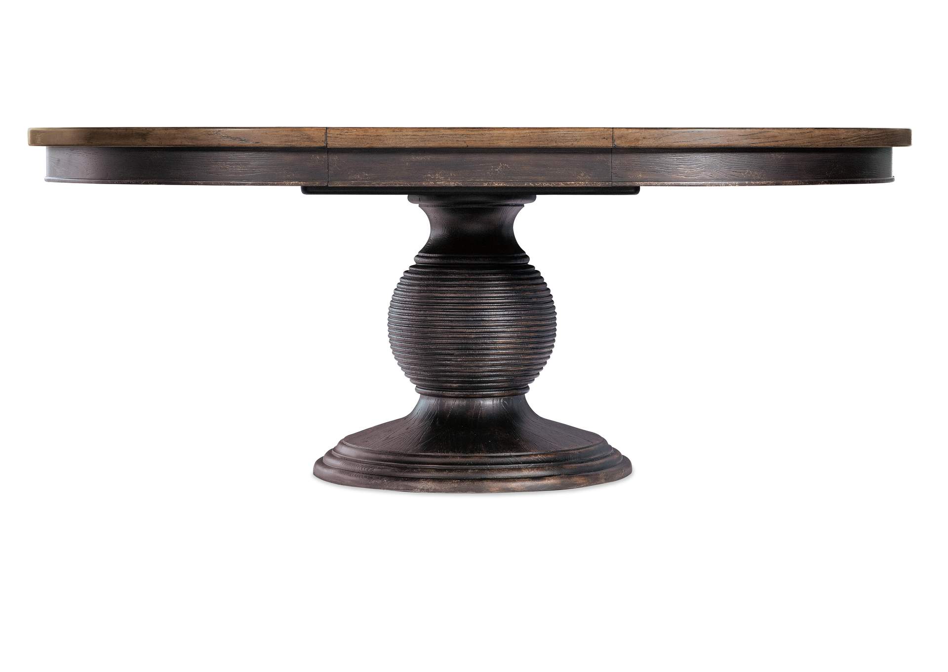 Americana Round Pedestal Dining Table W - 1 - 22In Leaf,Hooker Furniture