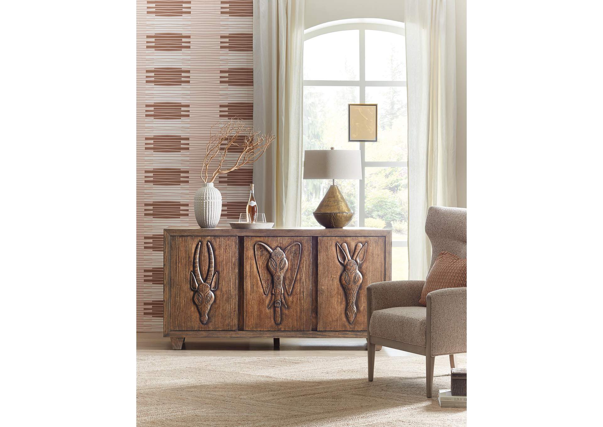 Commerce & Market Safari Credenza,Hooker Furniture