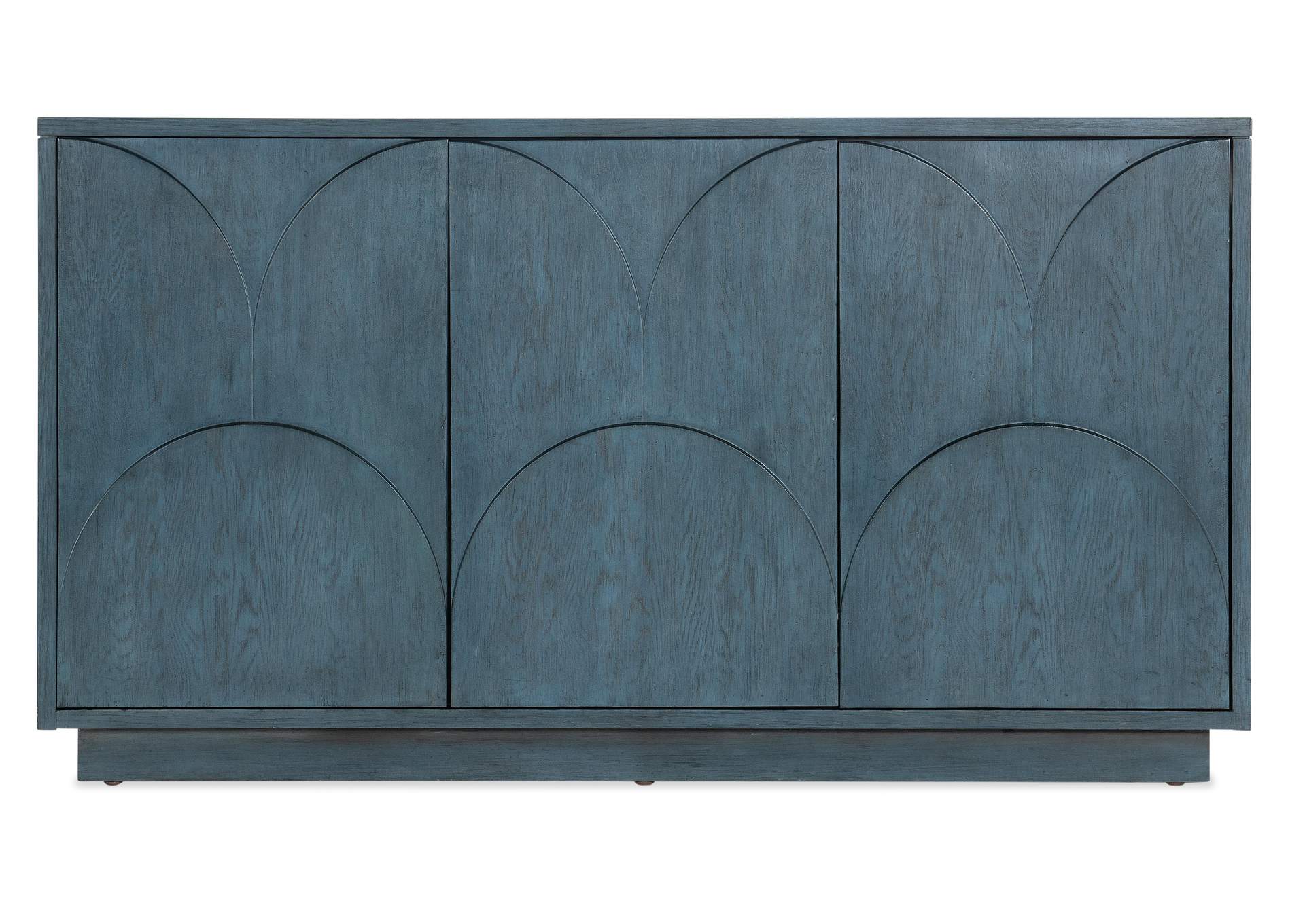 Melange Round Valley Three Door Entertainment Credenza,Hooker Furniture