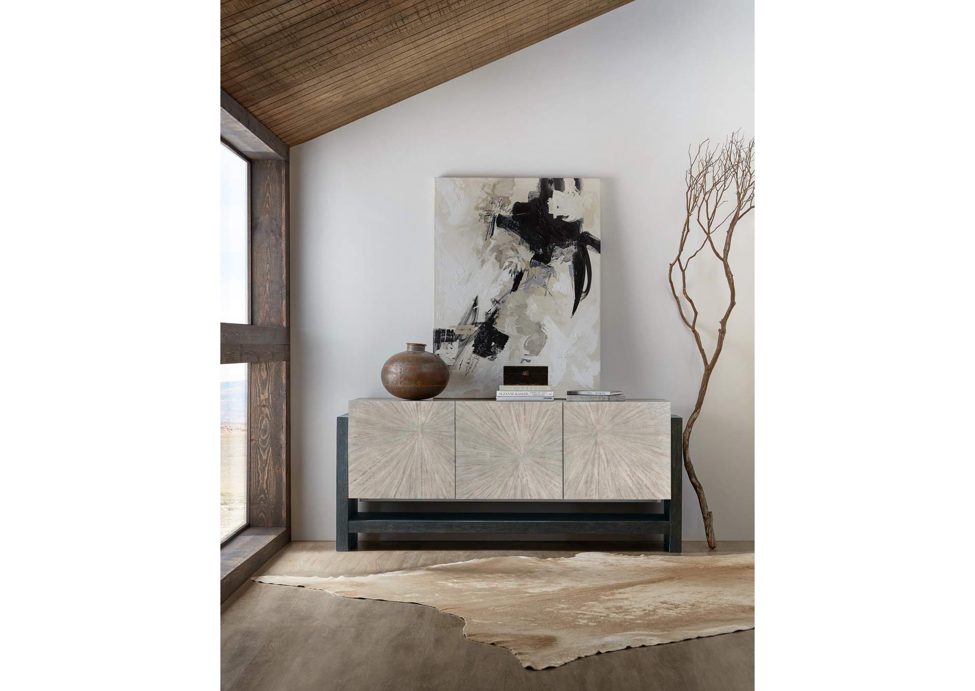 Melange Ground Perspective Credenza,Hooker Furniture