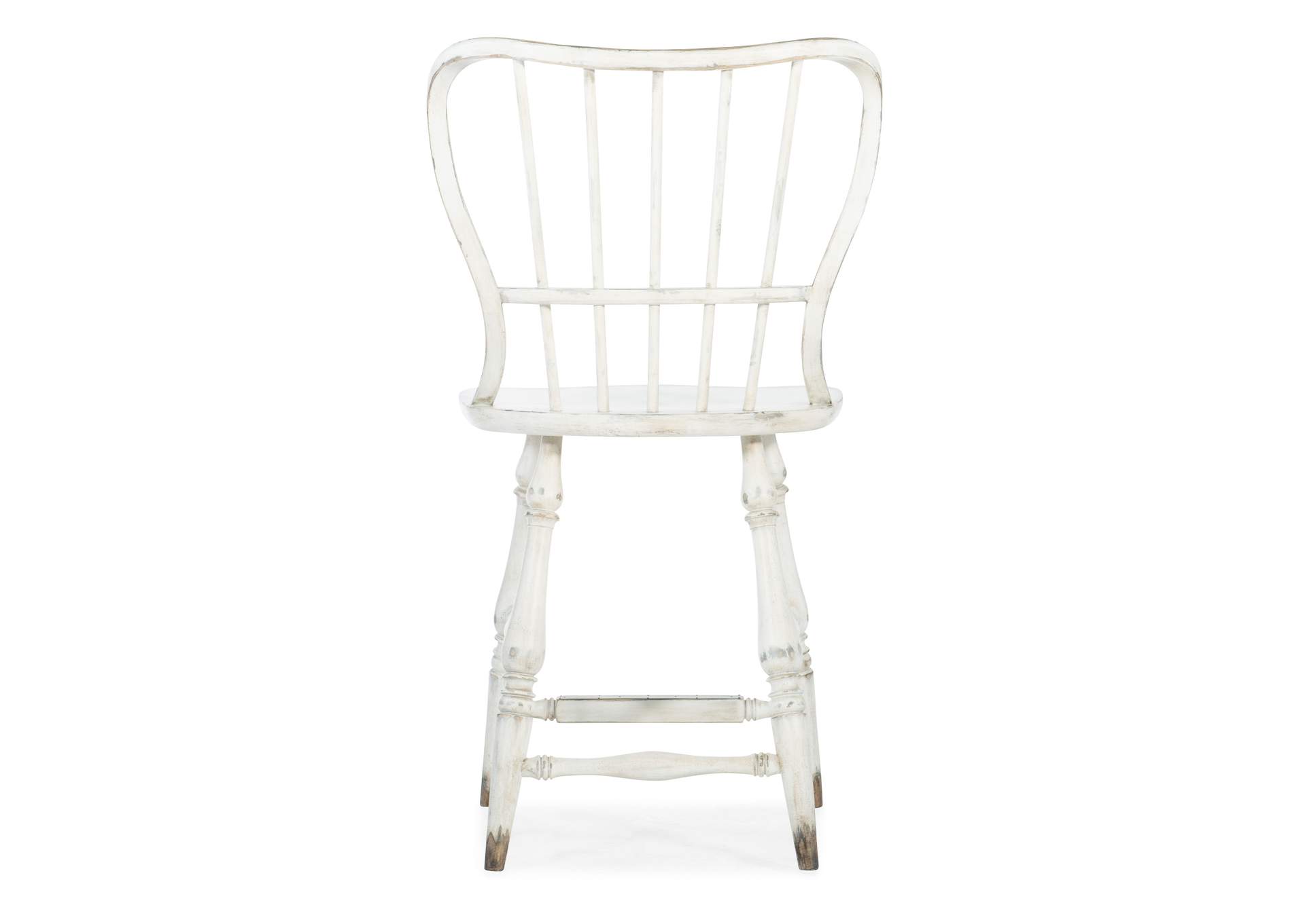 Ciao Bella Spindle Back Counter Stool - White,Hooker Furniture