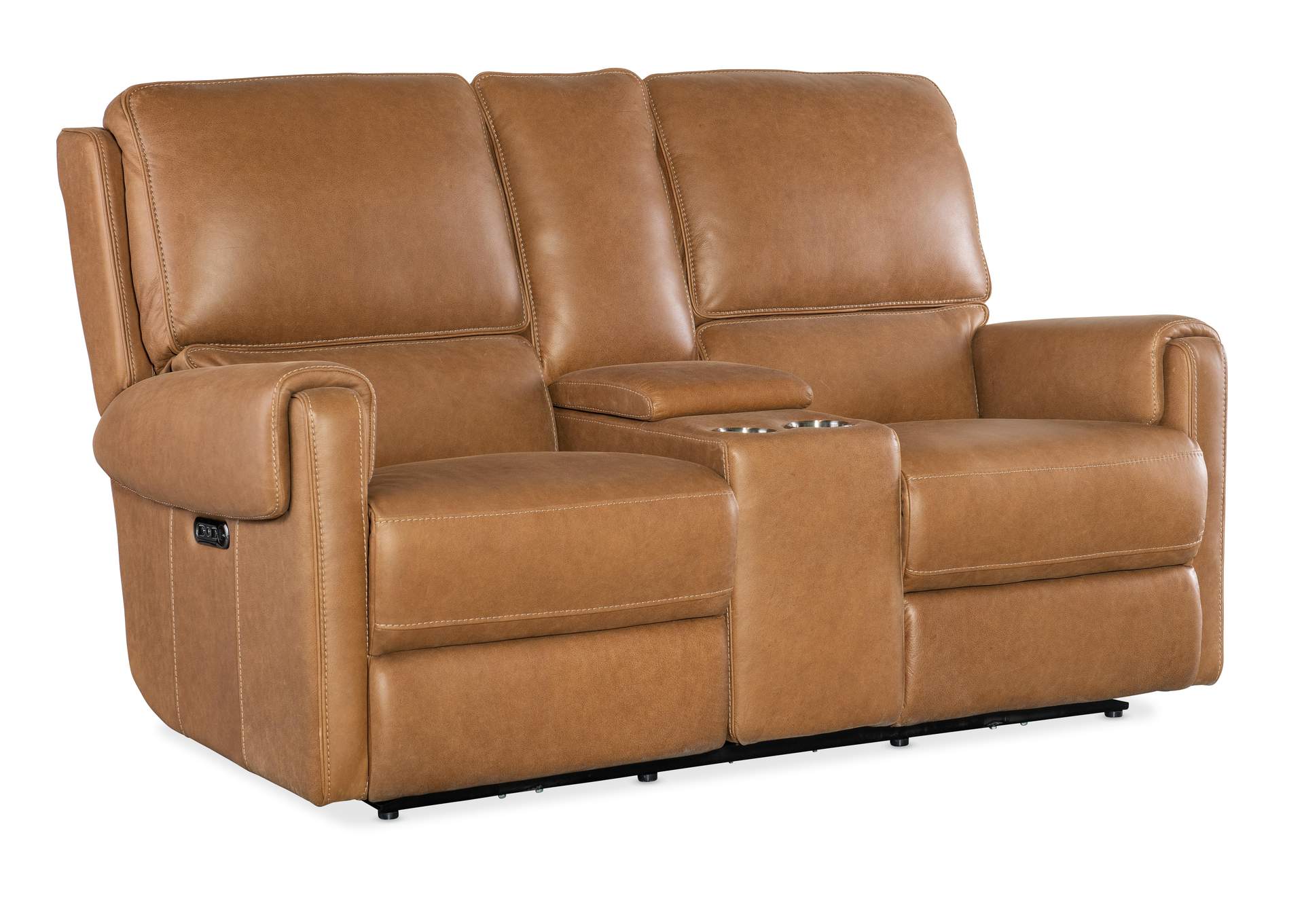 Somers Power Console Loveseat W - Power Headrest,Hooker Furniture