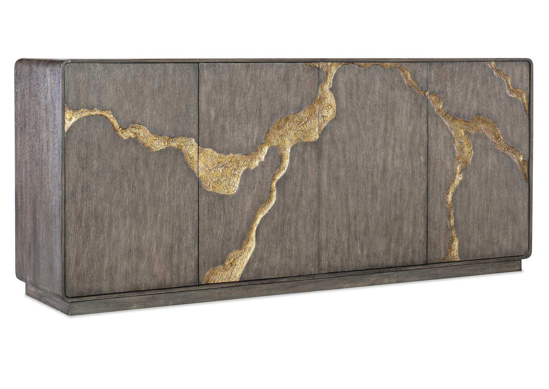 Melange Fissured Entertainment Credenza,Hooker Furniture