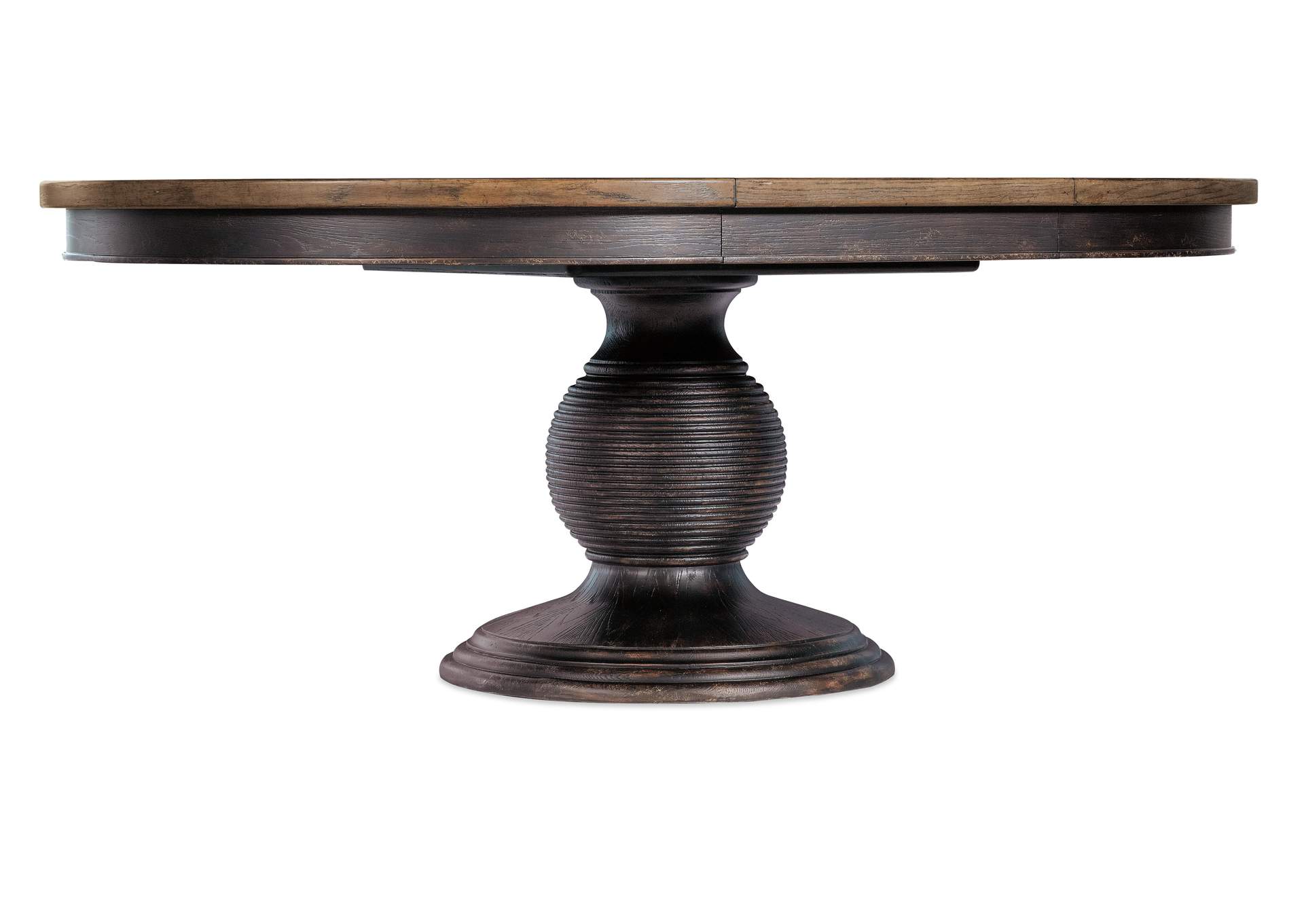 Americana Round Pedestal Dining Table W - 1 - 22In Leaf,Hooker Furniture