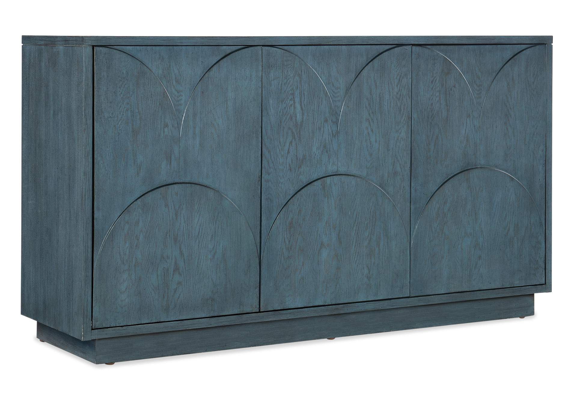 Melange Round Valley Three Door Entertainment Credenza,Hooker Furniture