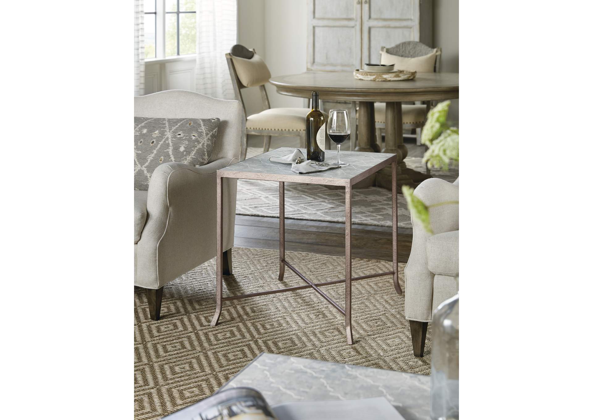 Alfresco Lapilli Carved Top End Table,Hooker Furniture