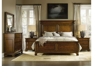 Tynecastle California King Panel Bed w/Dresser and Mirror