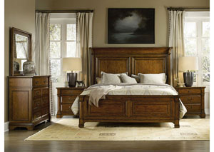 Tynecastle King Panel Bed w/Dresser and Mirror