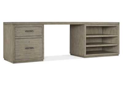 Image for Linville Falls 96" Desk With One File and Open Desk Cabinet