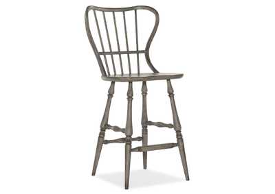 Image for Ciao Bella Spindle Back Bar Stool - Speckled Gray