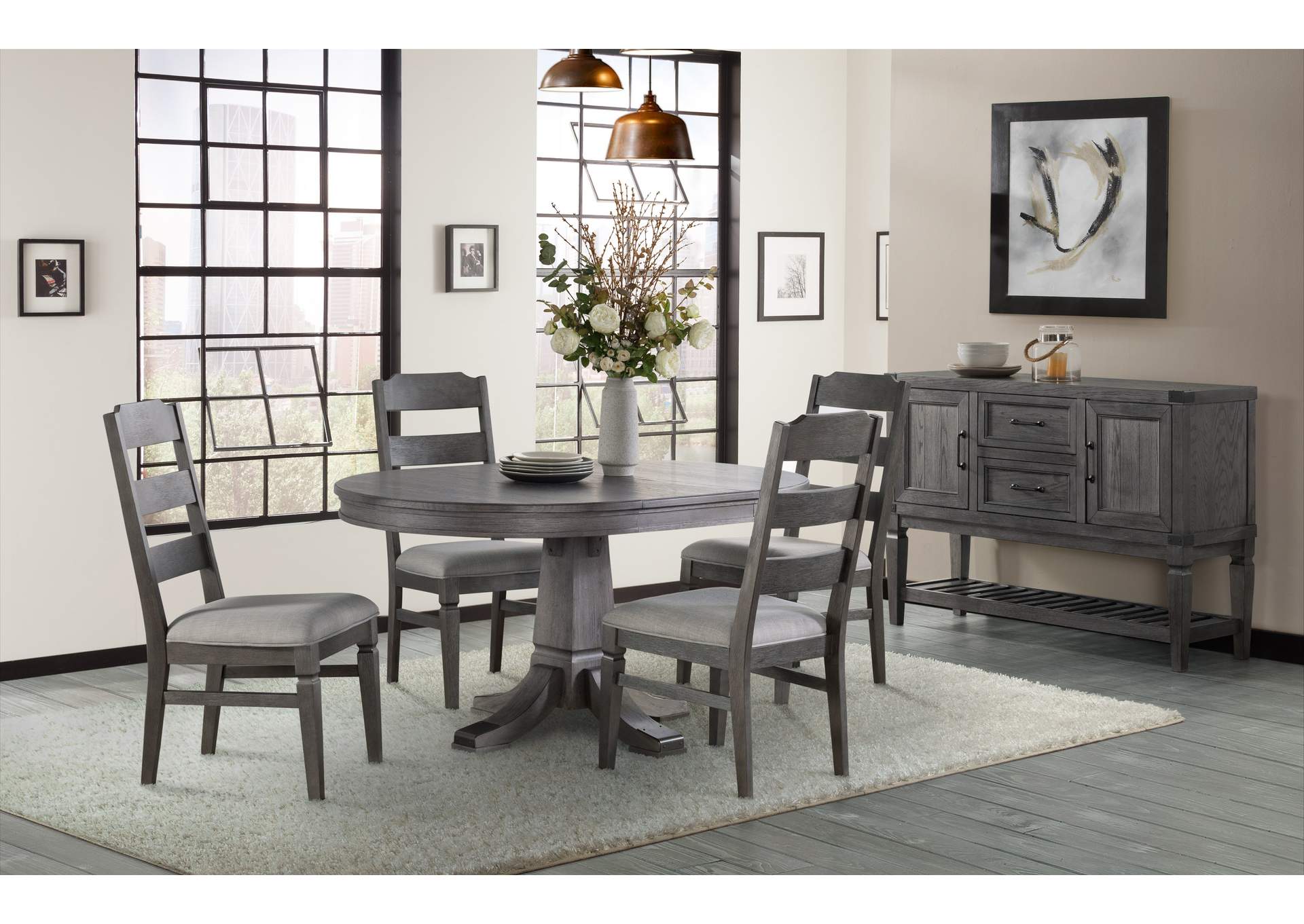 Pedestal, 42 x 42-60 Table,Intercon Furniture