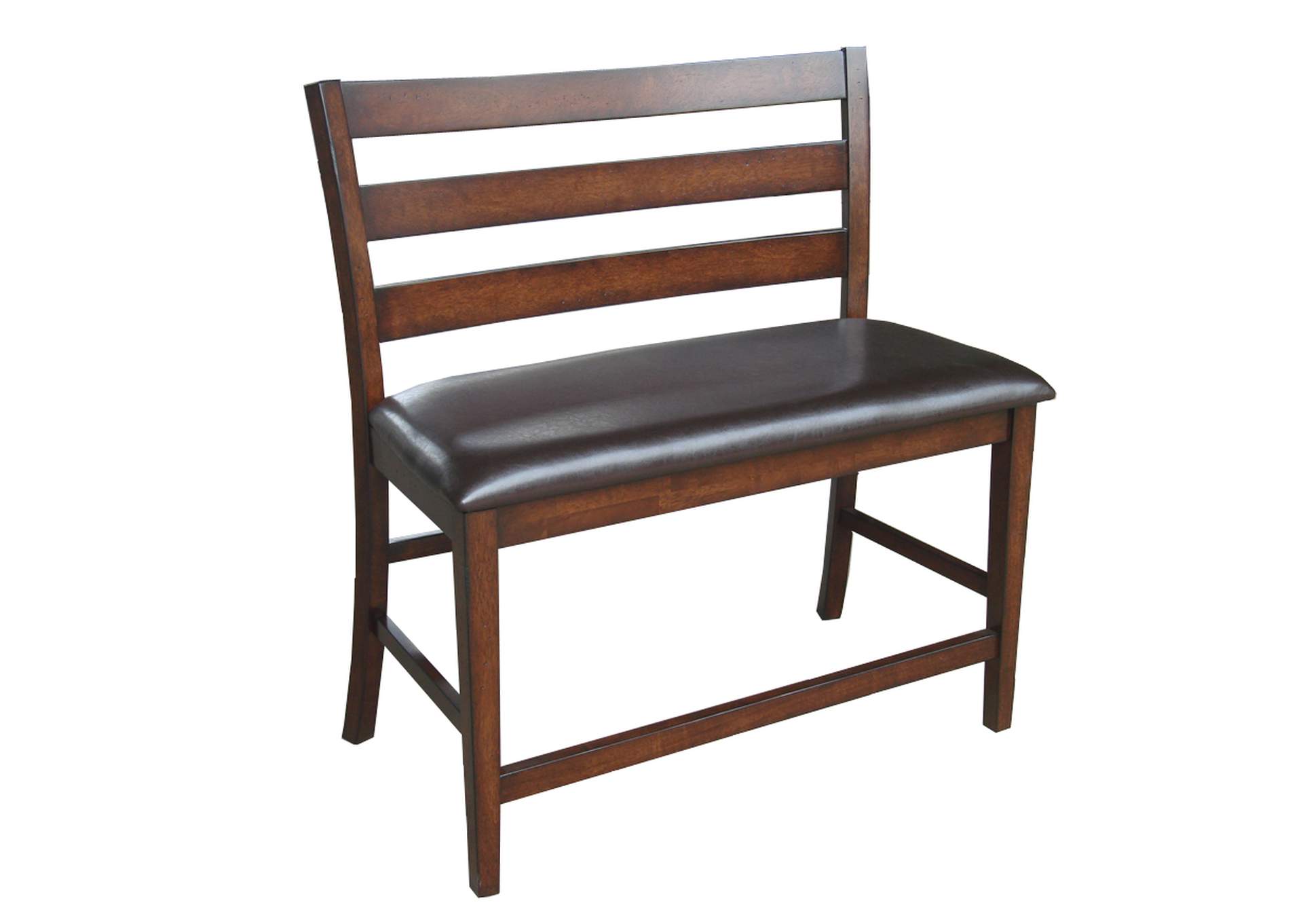 24 Ladder Back Bench w/PU,Intercon Furniture