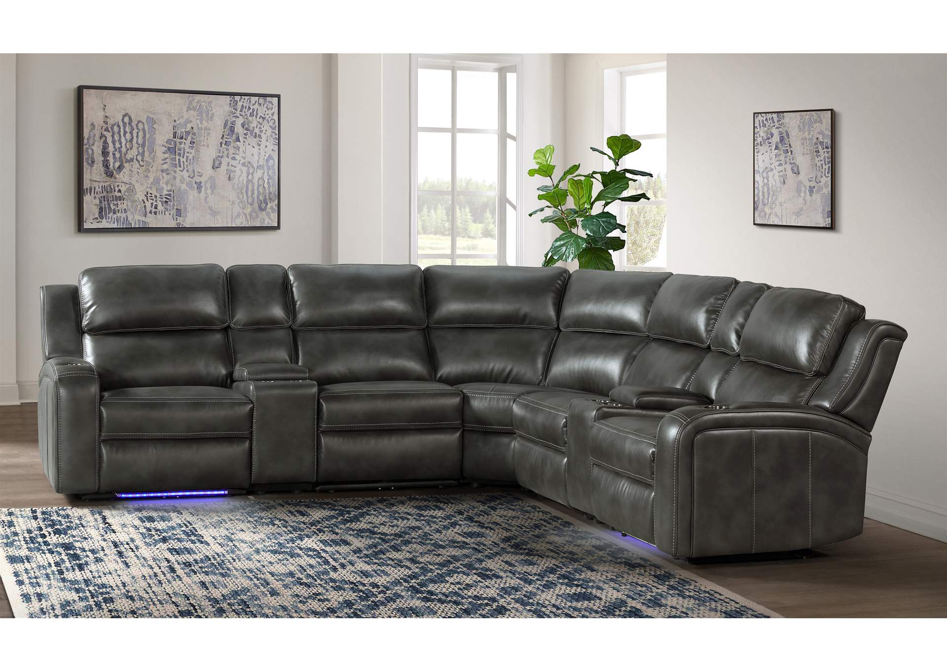 Dual-Pwr Recliner Sofa w/Drop,Intercon Furniture