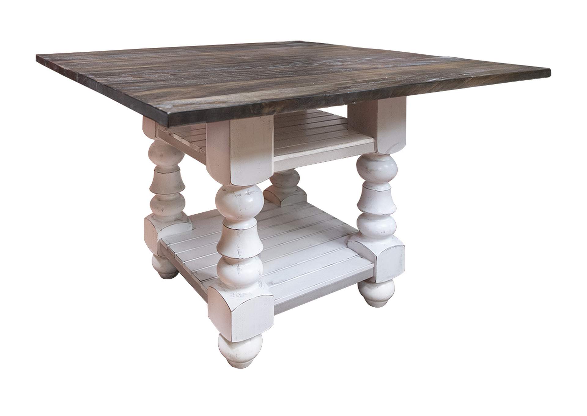 Rock Valley White & Brown Counter Table,International Furniture Direct