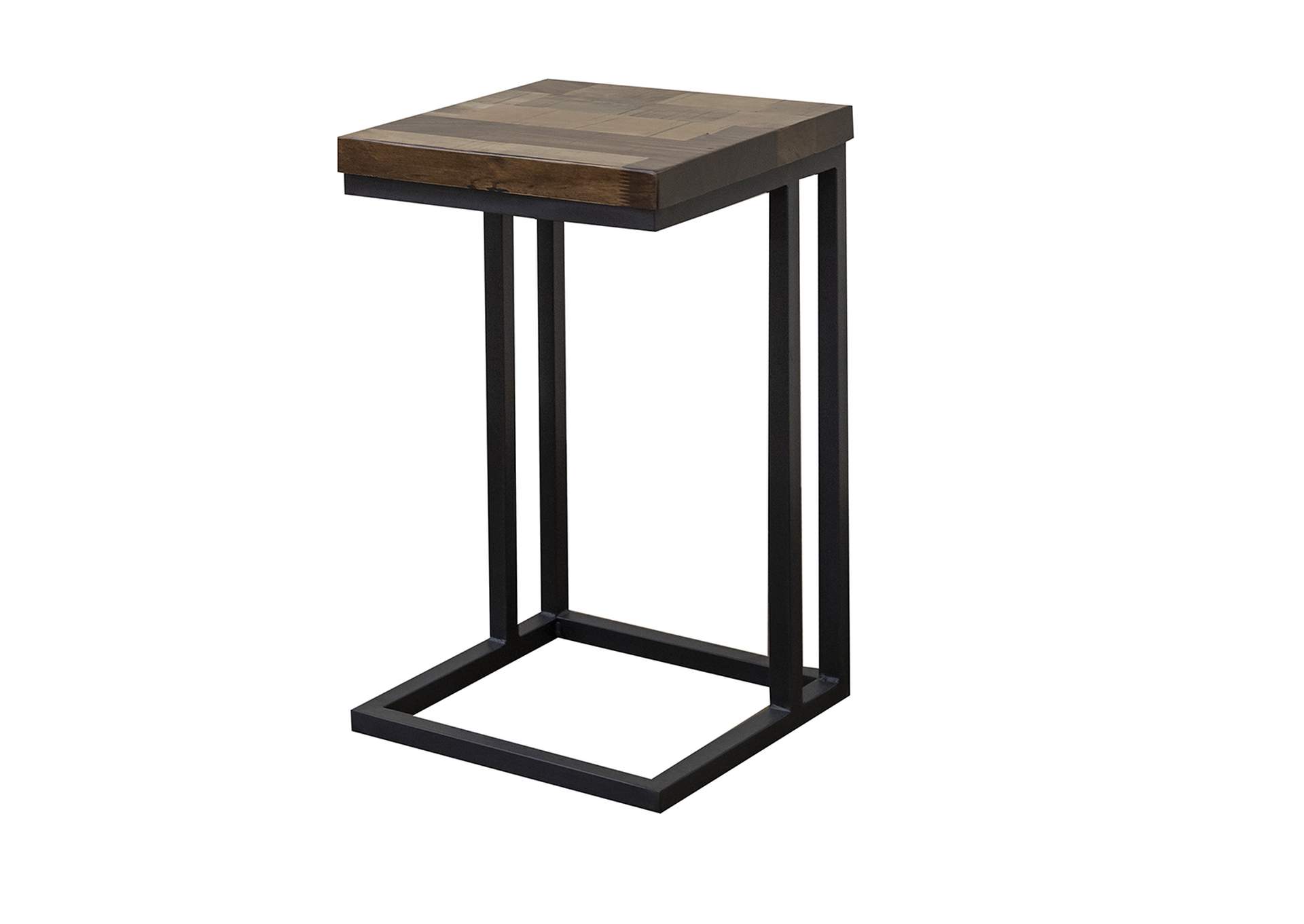 Maya Iron base & Wooden Top, C-Shaped Table,International Furniture Direct