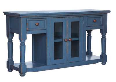 Image for Aruba 2 Drawer & 2 Doors. Sofa Table, Dark Blue finish