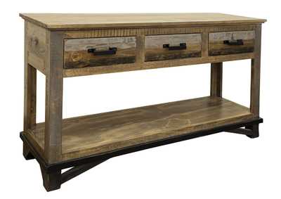 Image for Loft Brown Sofa Table 3 Drawers