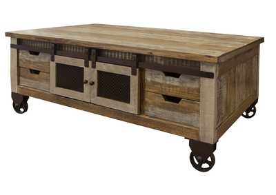 Image for Antique Multicolor 8 Drawers, 4 Doors Cocktail Table