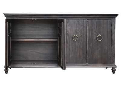 Image for Capri Console w/4 Doors Charcoal Finish