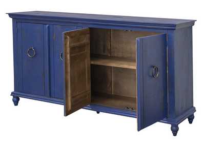 Image for Capri Console w/4 Doors, Blue finish