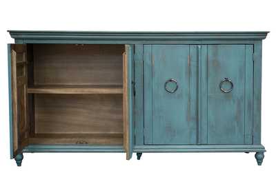 Image for Capri Console w/4 Doors, Green finish