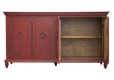 Image for Capri Console w/4 Doors, Red finish