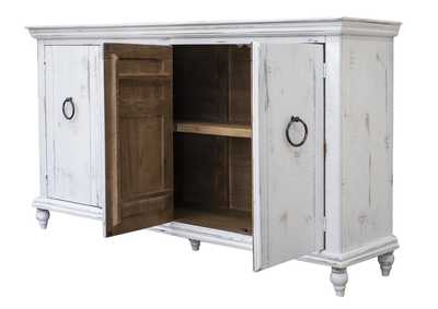 Image for Capri Console w/4 Doors, White finish