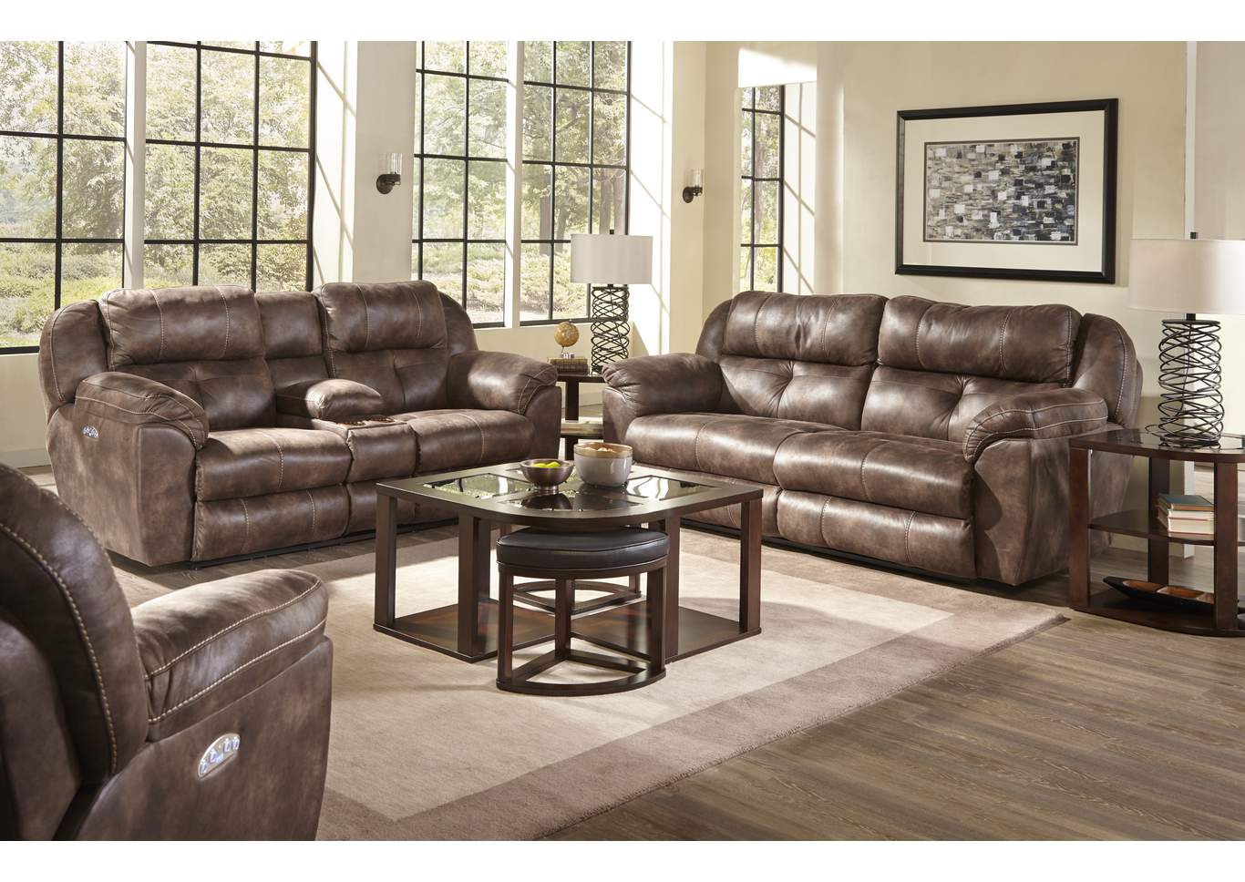 Ferrington Power Headrest Power Lay Flat Reclining Sofa,Jackson Catnapper