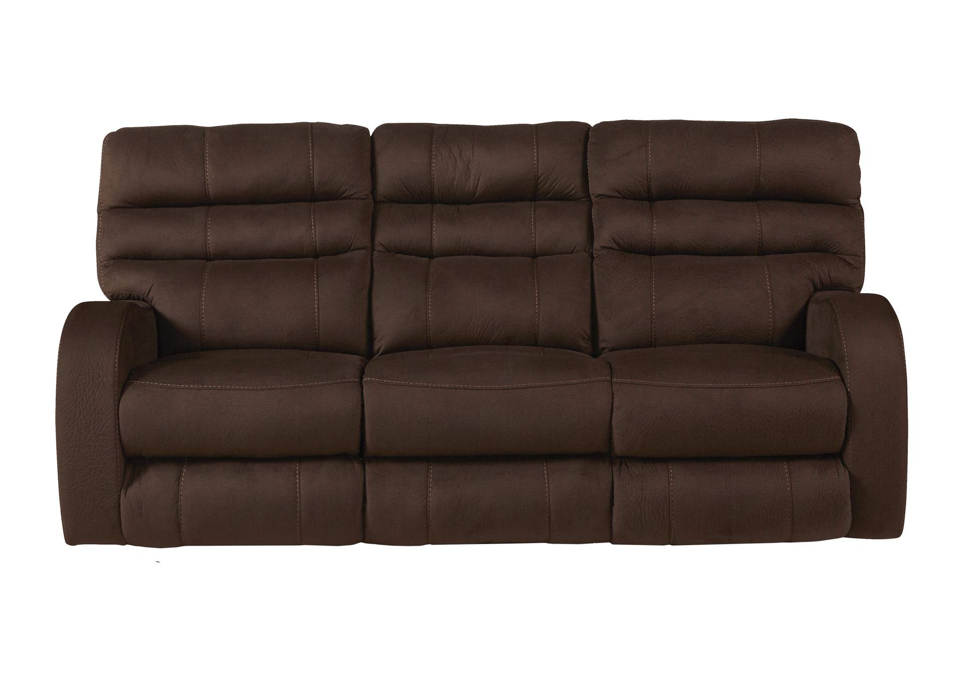 Walnut Lay Flat Power Reclining Sofa w/Power Headrest,Jackson Catnapper