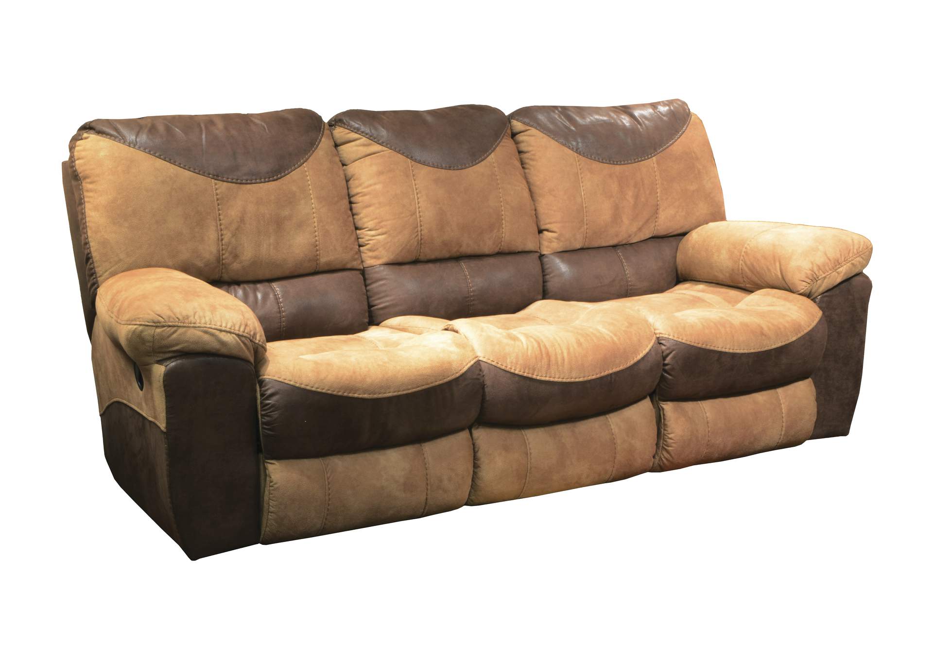 Portman Saddle & Colorado Chocolate Reclining Sofa,Jackson Catnapper